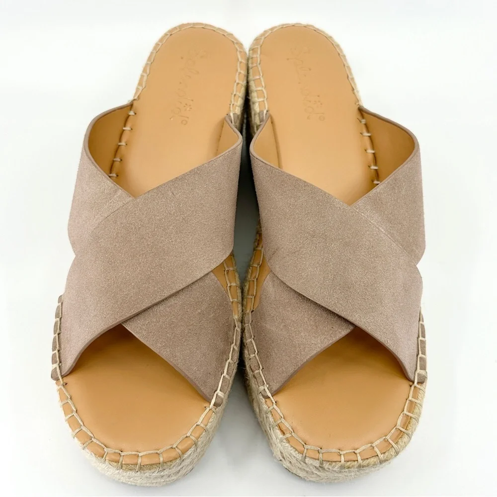 Splendid Luisa Platform Espadrille Sandal Women’s Size 11 Leather Suede Upper
